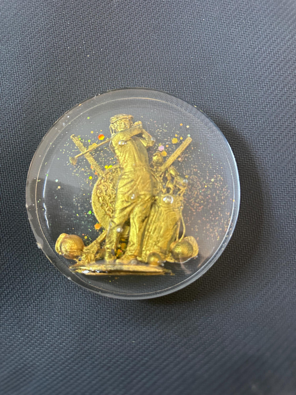 Golf trophy with golfer