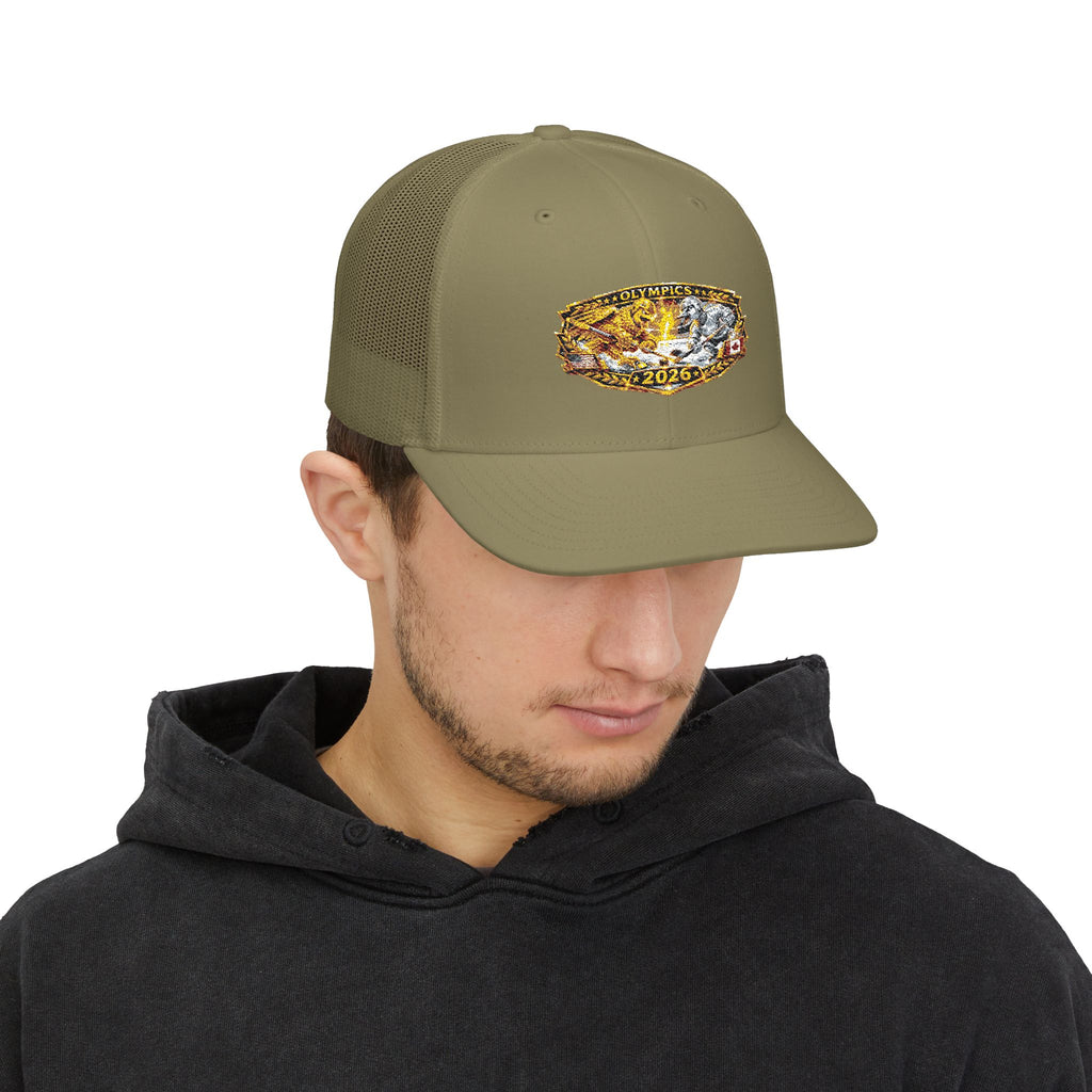 Embroidered Championship Ring Snapback Trucker Hat – 2026 Gold Bling Design
