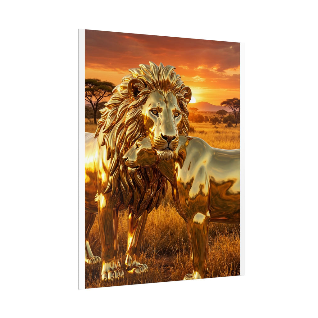 Gold Lion Sunset Poster