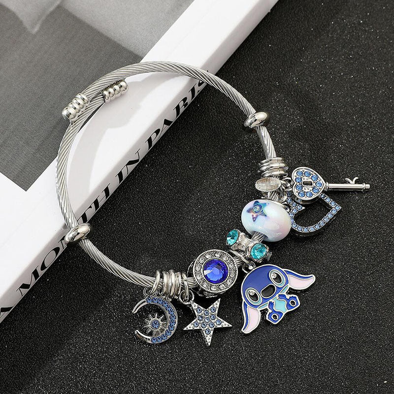Stitch Character Bracelet - Disney Lilo & Stitch Titanium Steel Jewelry