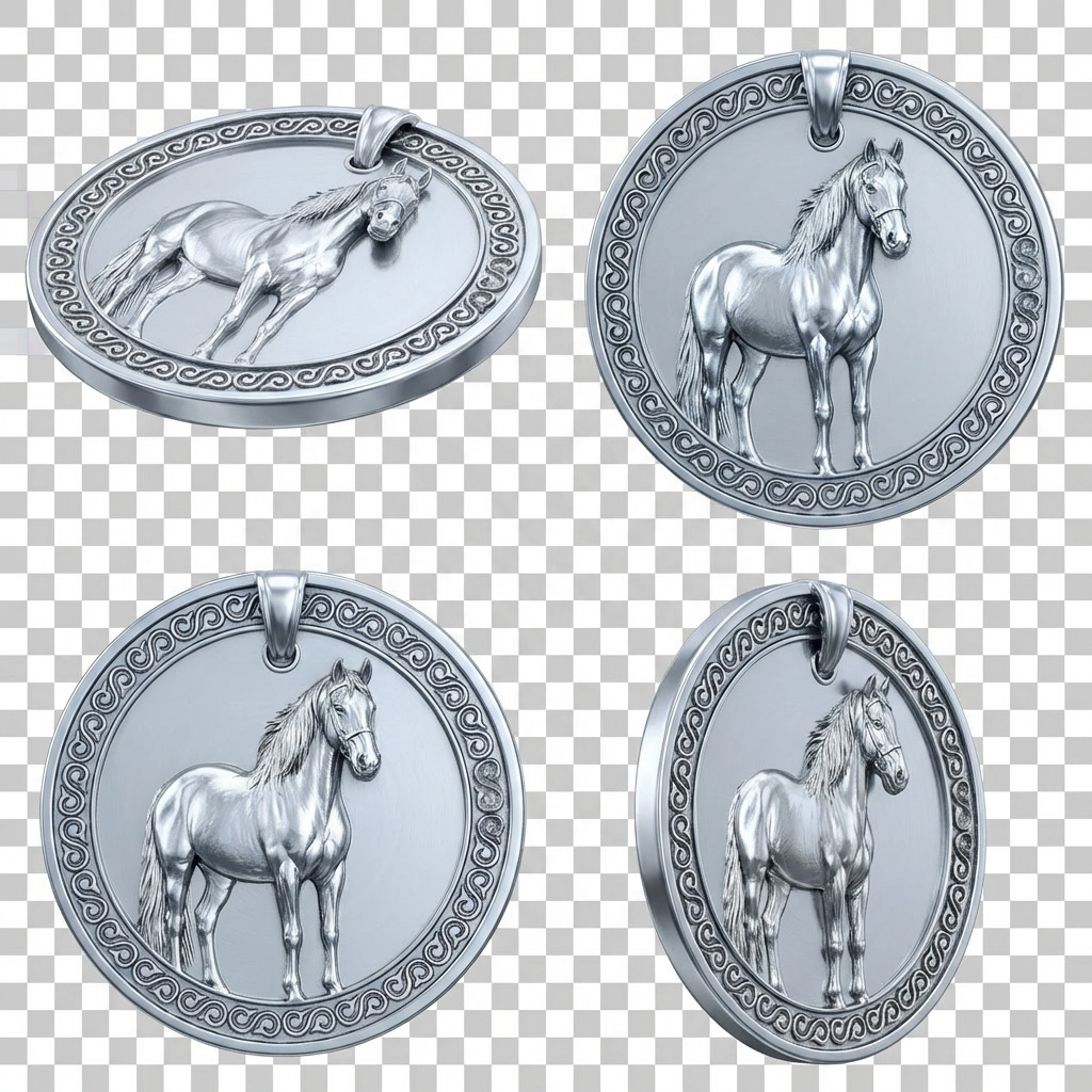 Stallion Horse Full Body Pendant Necklace in Gold or Sterling Silver – Relaxed Posture, Elegant Equestrian Wildlife Jewelry