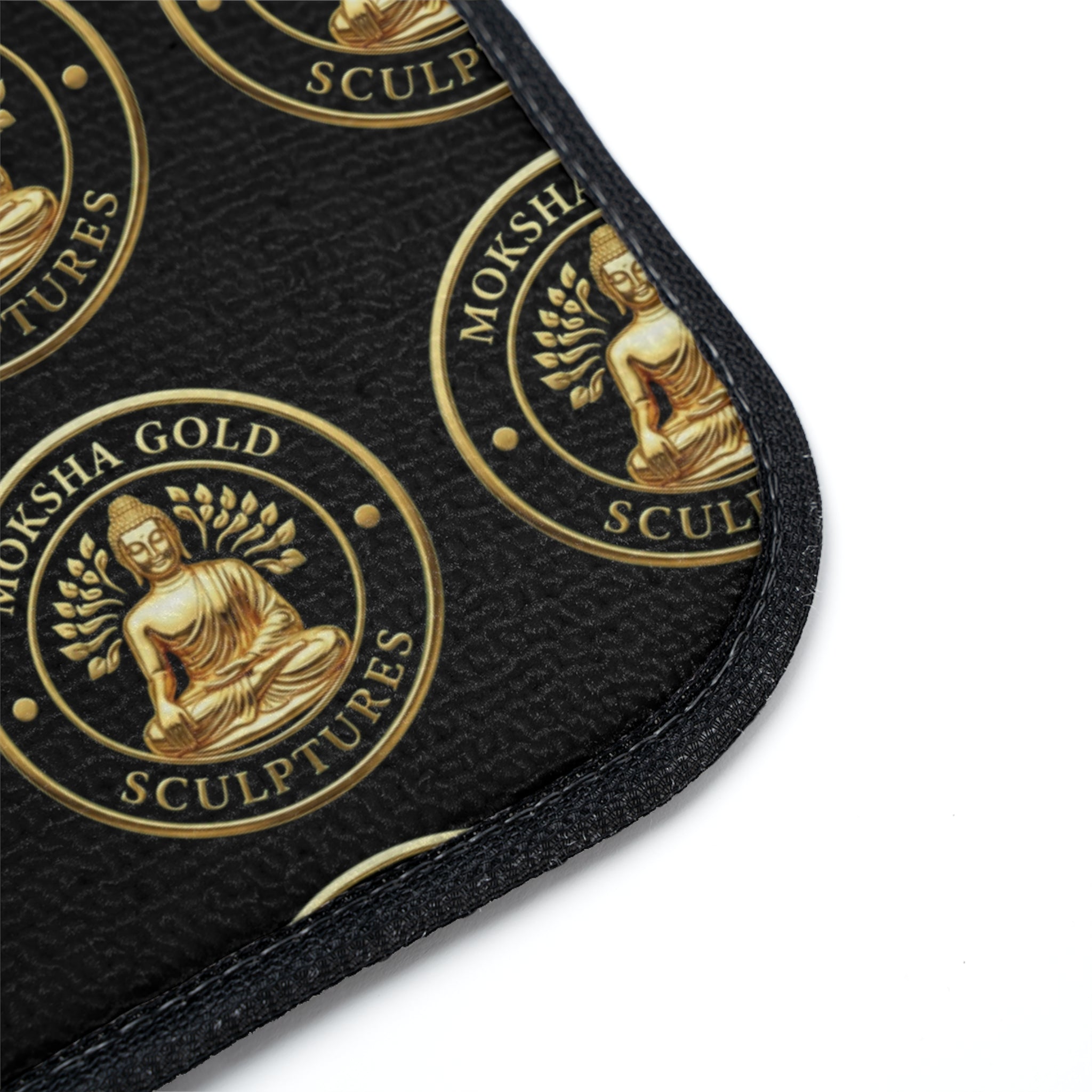 Buddha Seal Car Floor Mat — Luxury Gold Patterned Auto Mat (1pc)