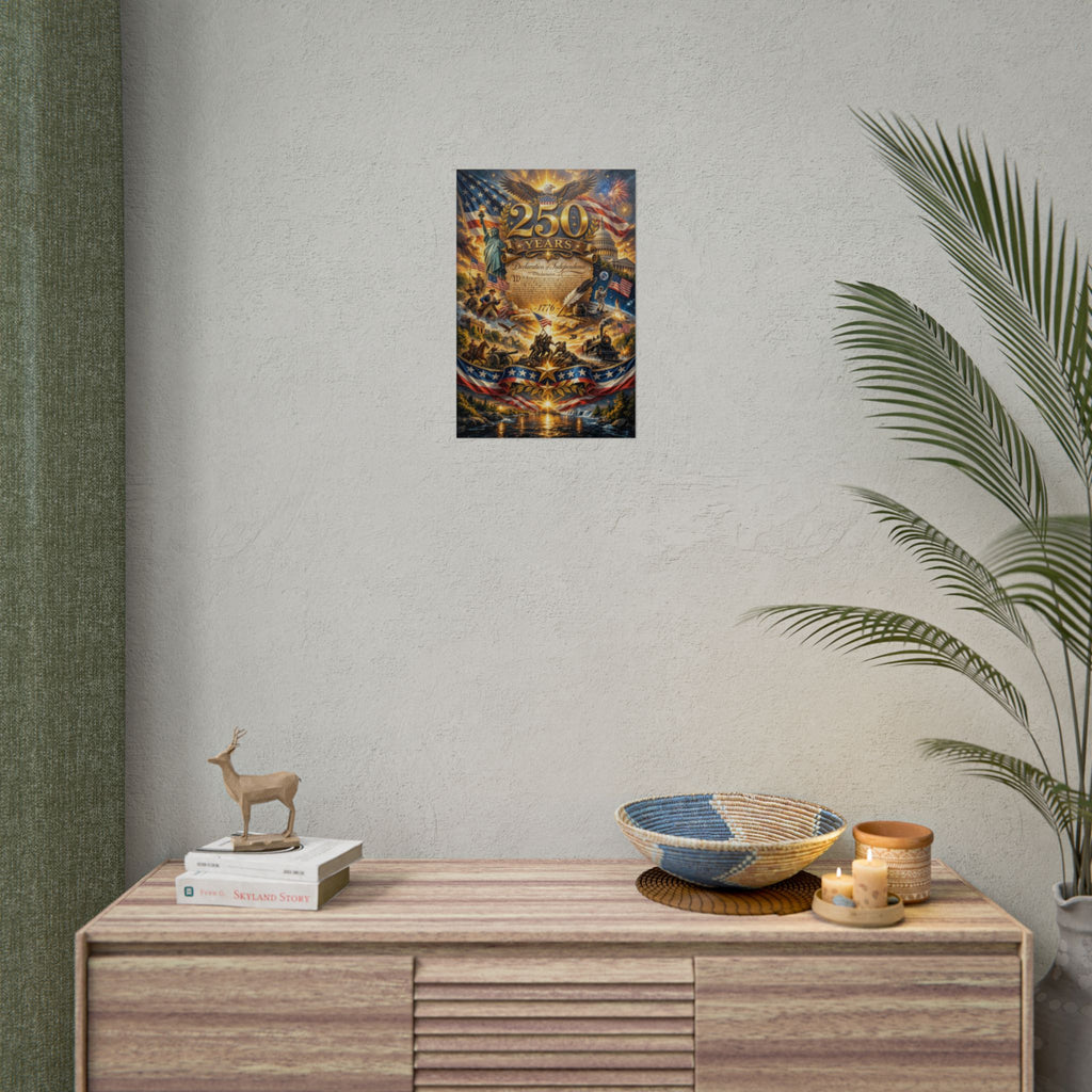 Patriotic 250 Years Declaration of Independence Poster