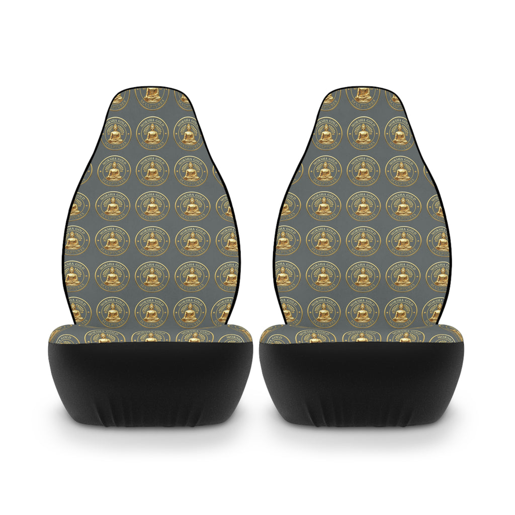 Gold Buddha Pattern Car Seat Covers — Polyester Front Seat Protector