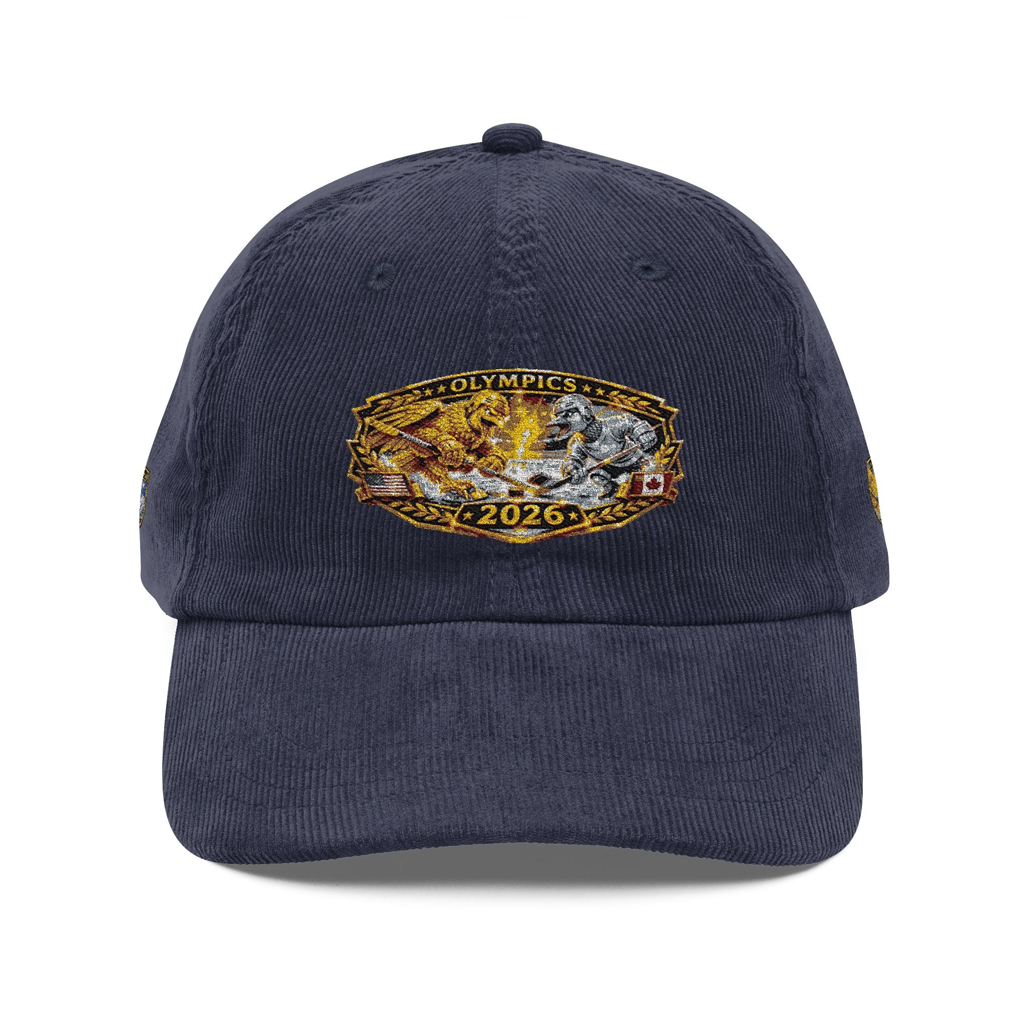 Vintage Corduroy Embroidered Cap — 2026 Trophy Patch Dad Hat