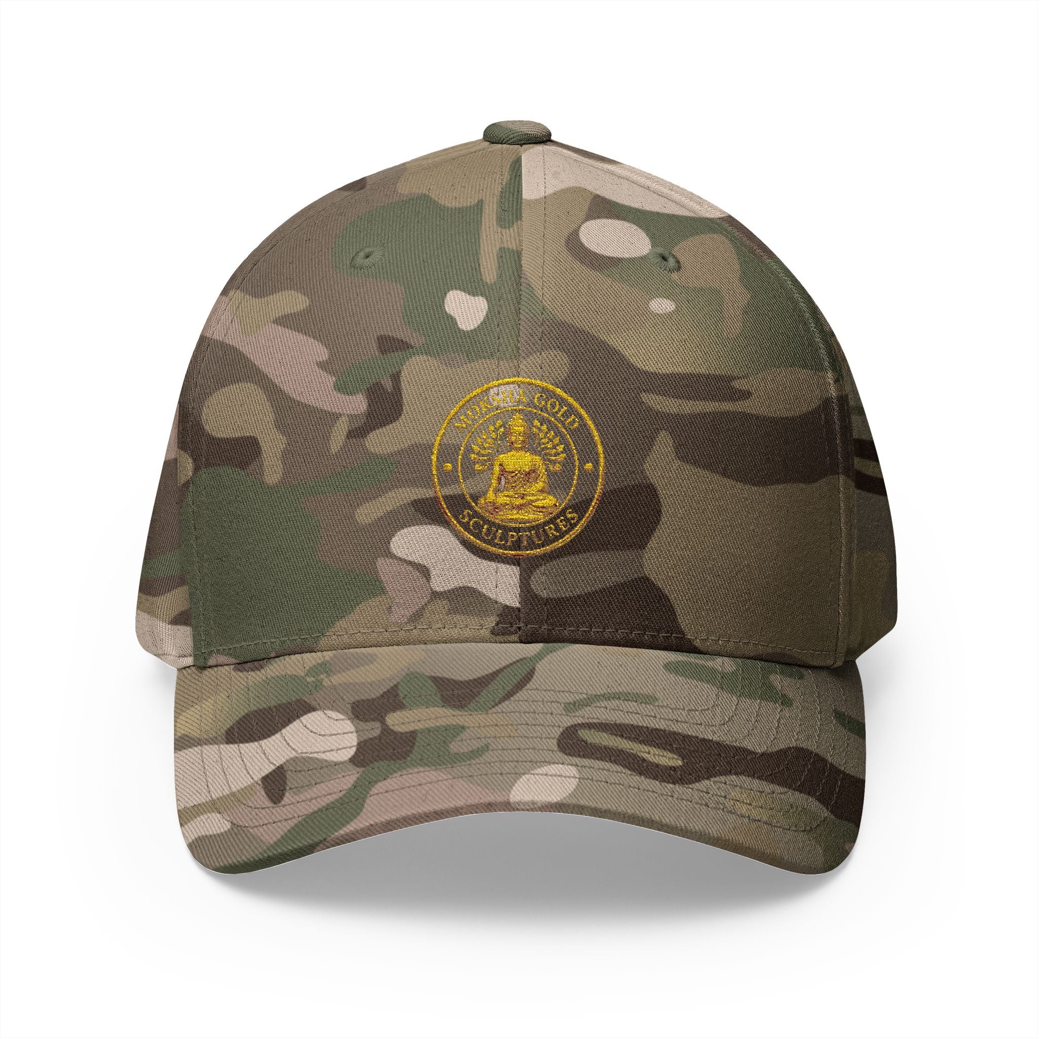 Embroidered Gold Buddha Seal Cap