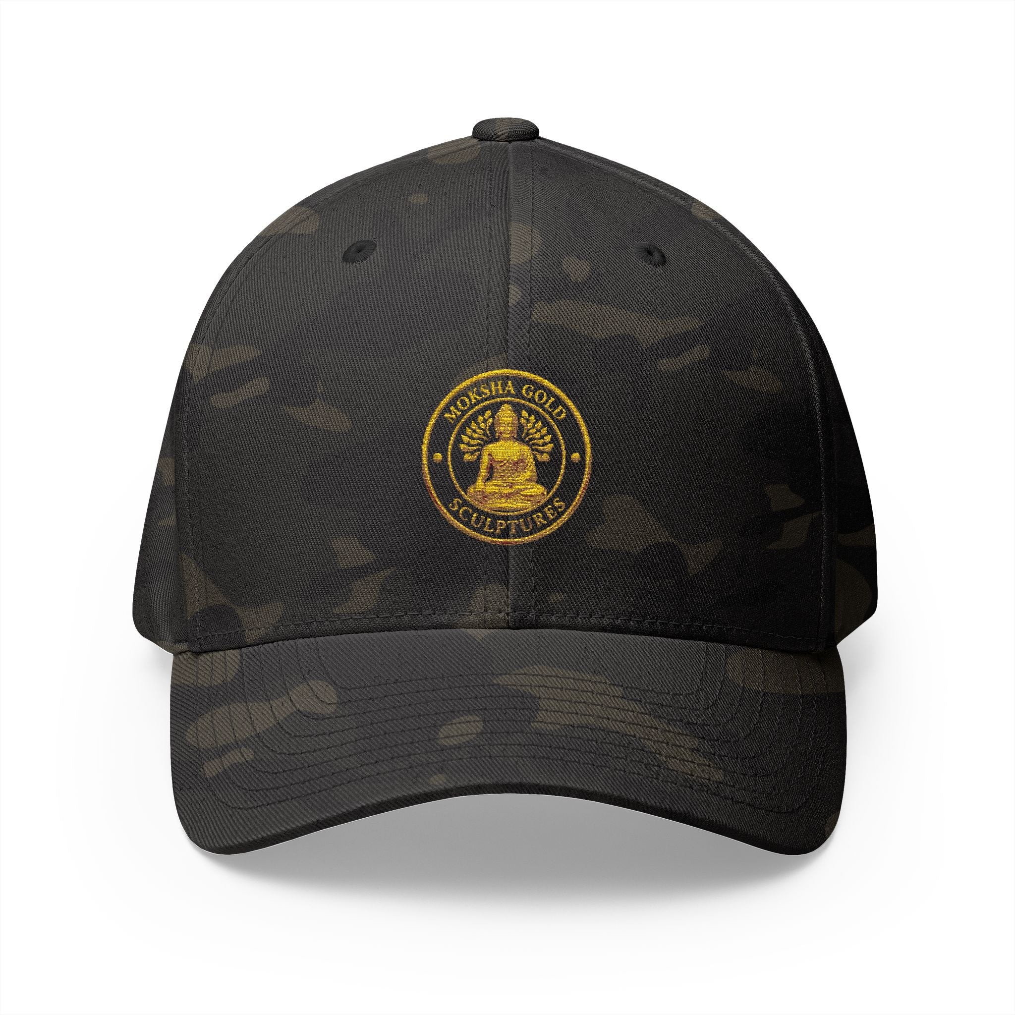 Embroidered Gold Buddha Seal Cap