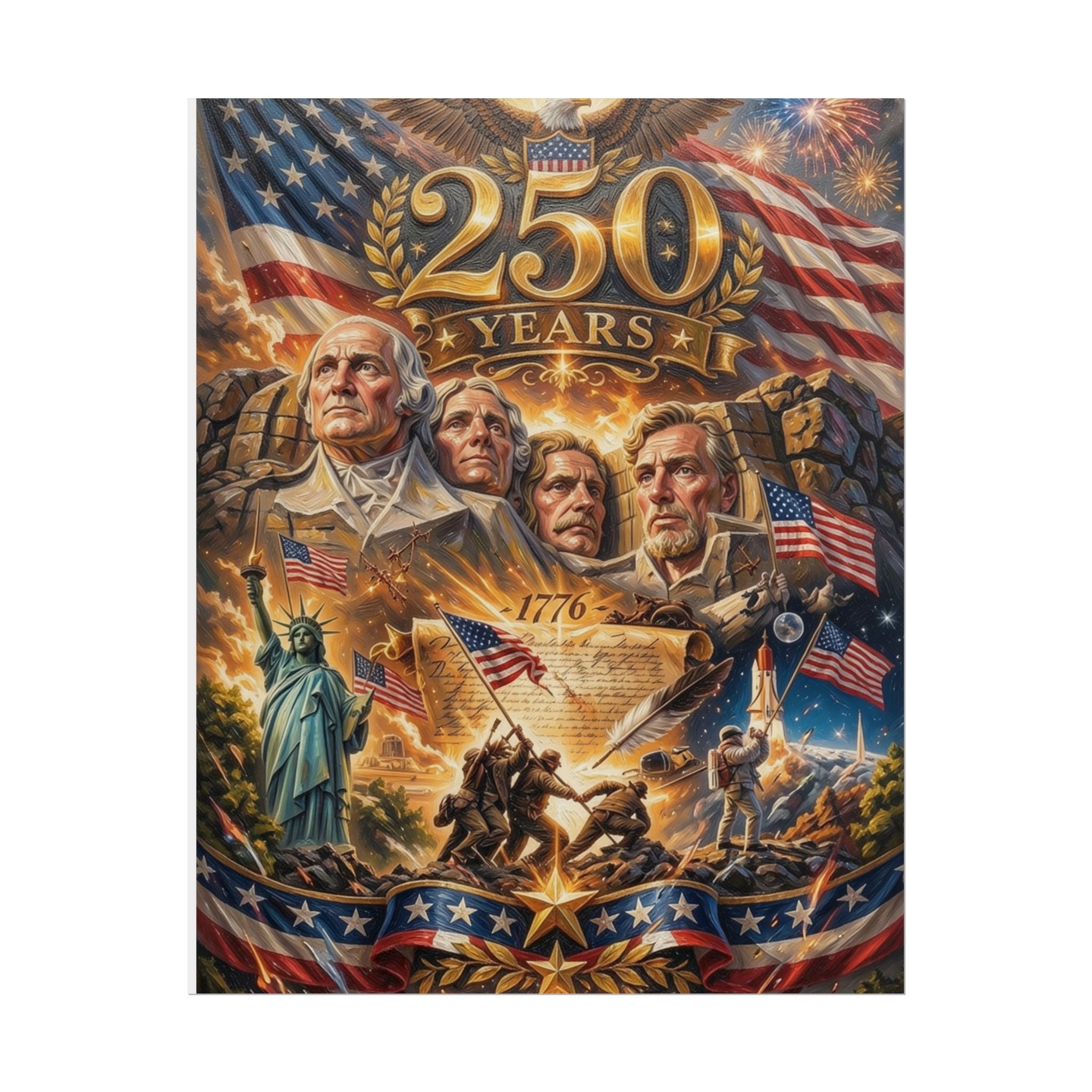 Patriotic 250 Years Declaration of Independence Poster