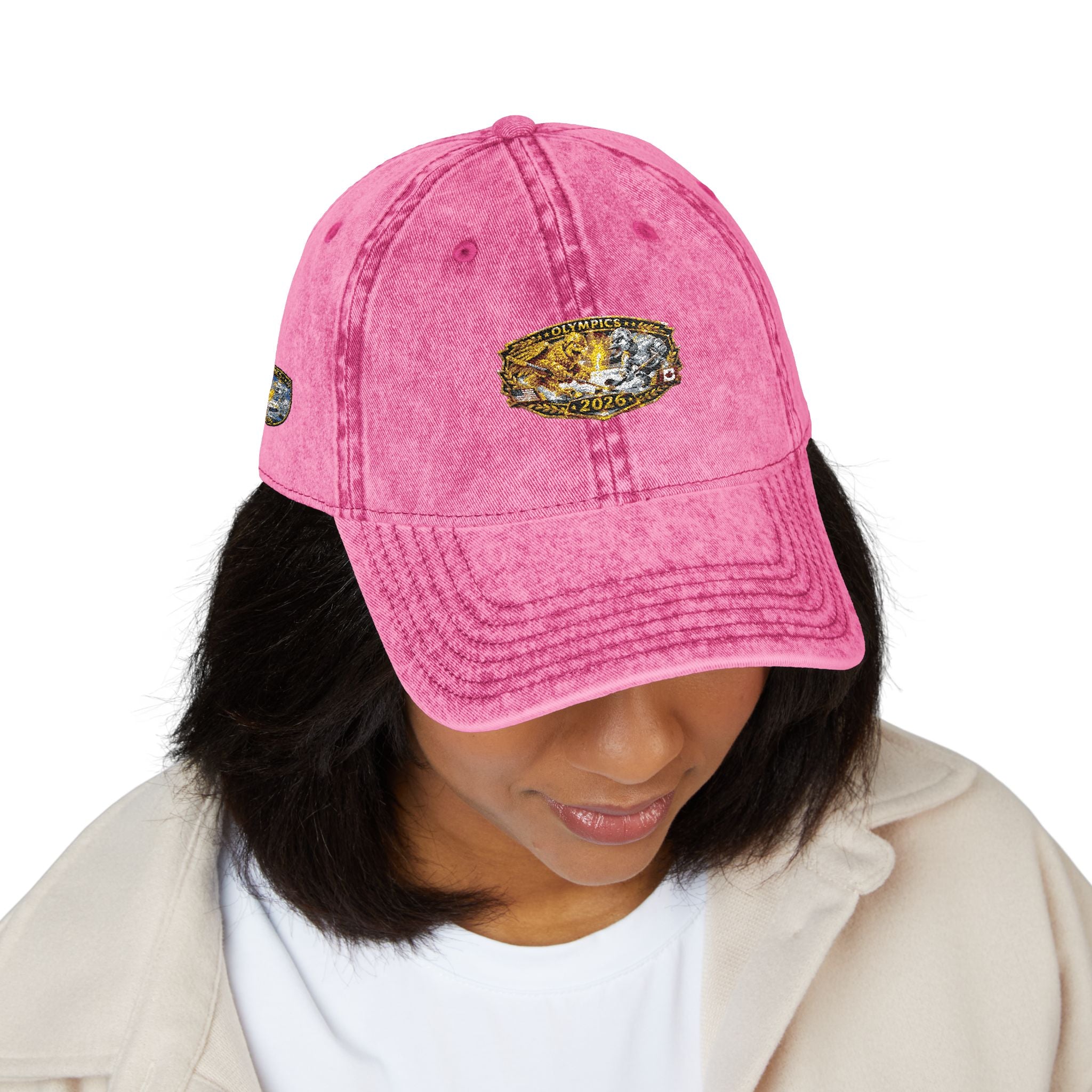 Vintage Embroidered Baseball Cap — Gold Nugget Patch