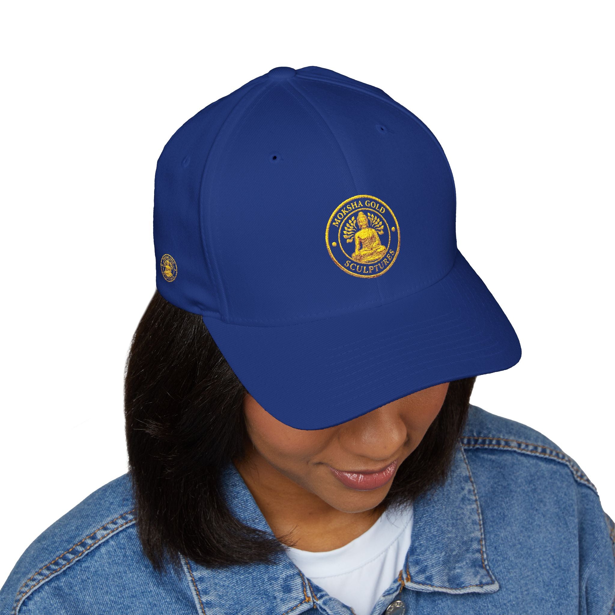 Embroidered Gold Buddha Seal Cap