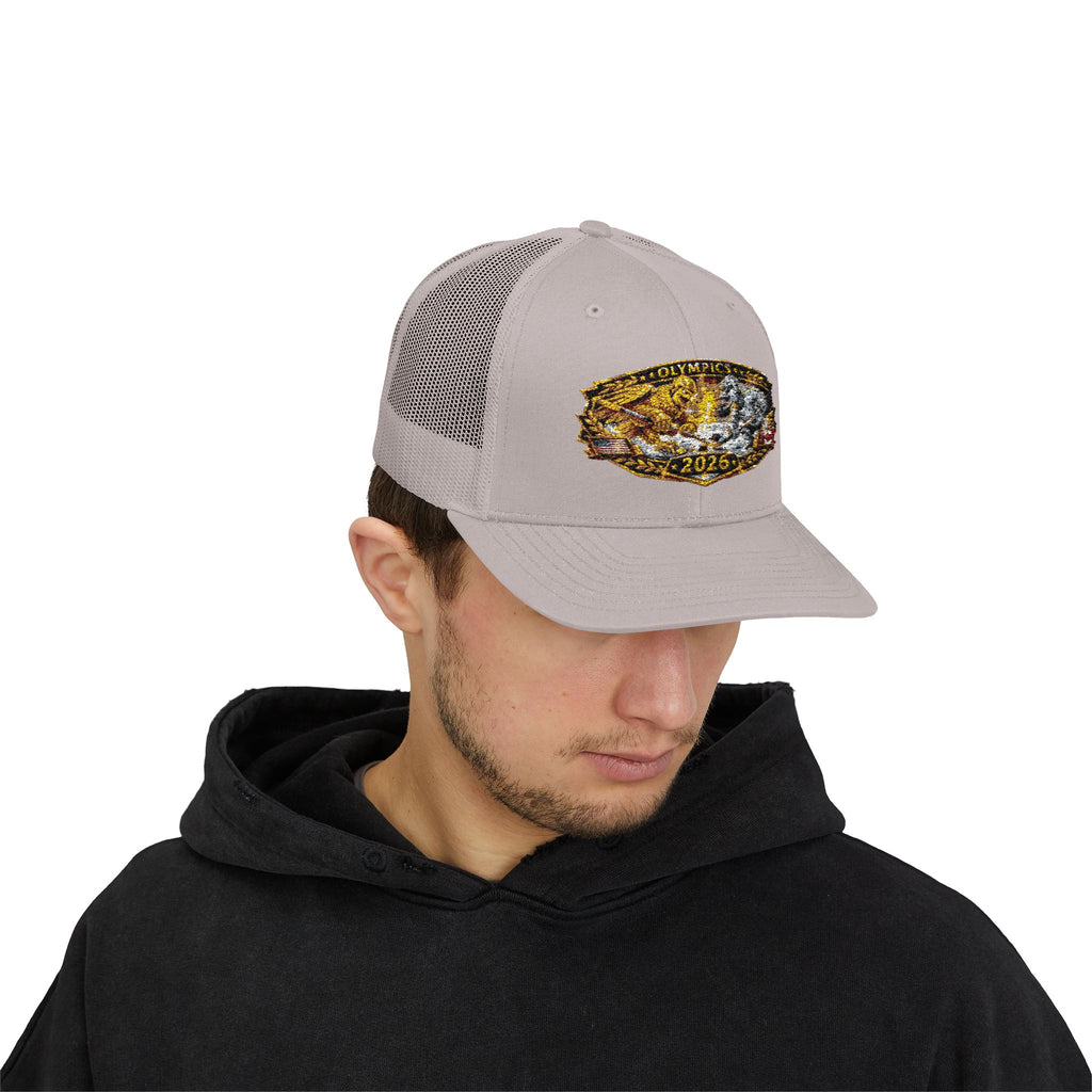 2026 Gold Rush Bear Patch Snapback Trucker Hat