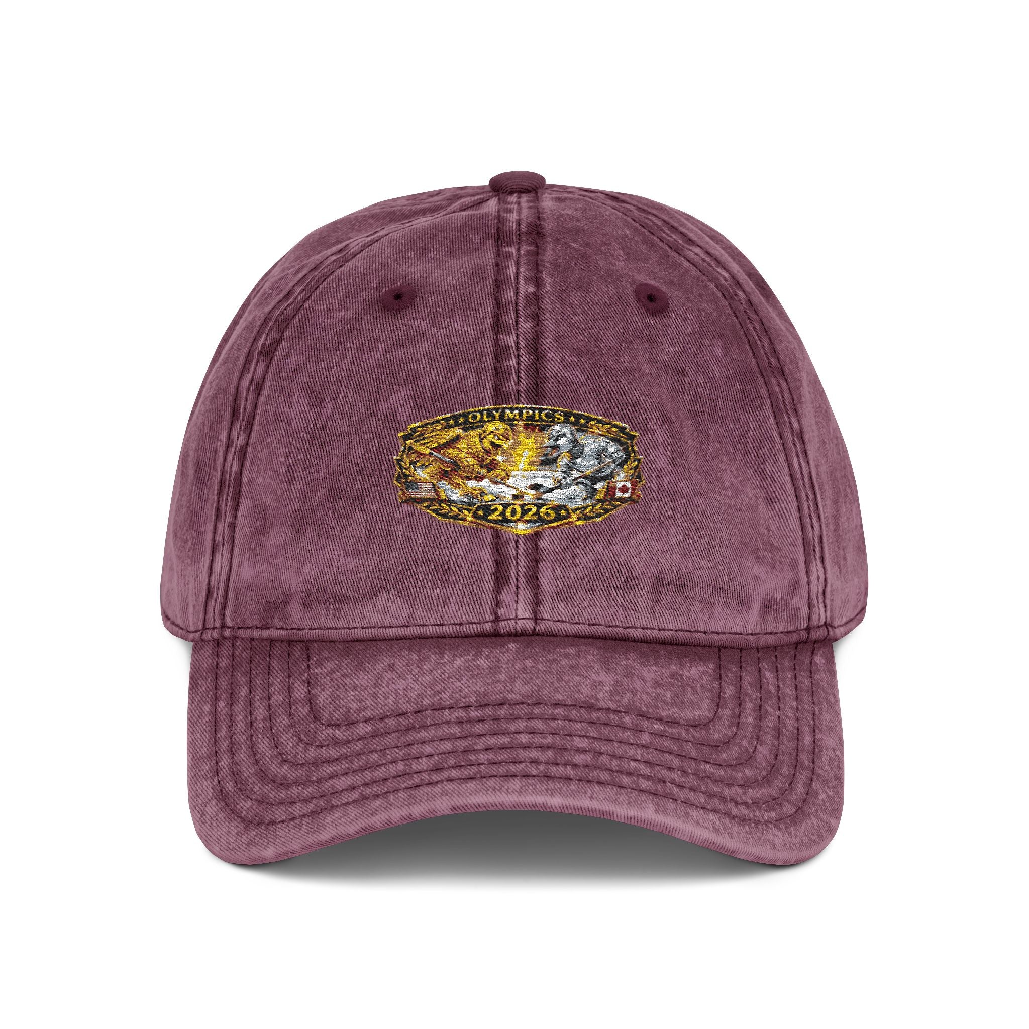 Vintage Embroidered Baseball Cap — Gold Nugget Patch