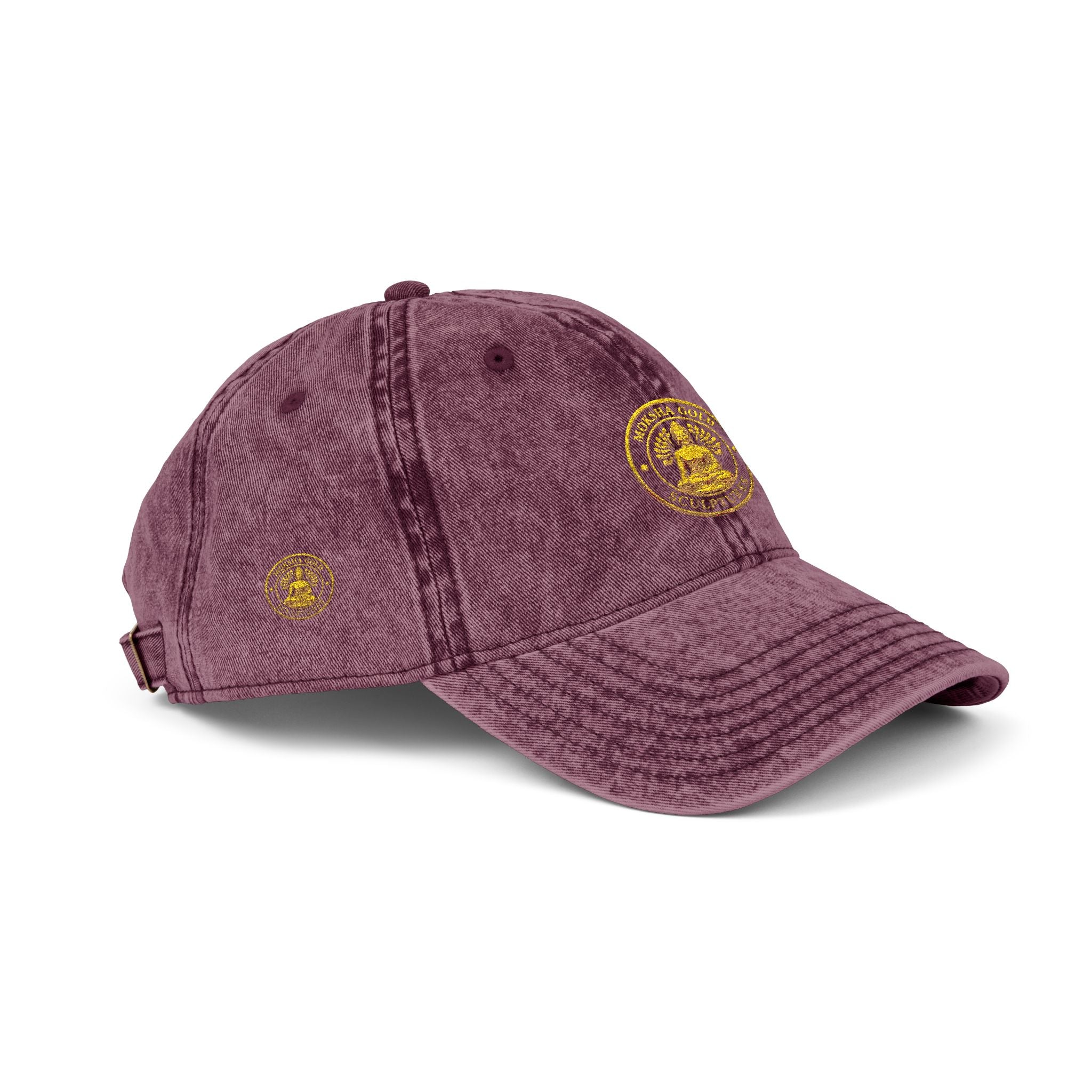 Vintage Embroidered Cap – Gold Seal Logo Hat