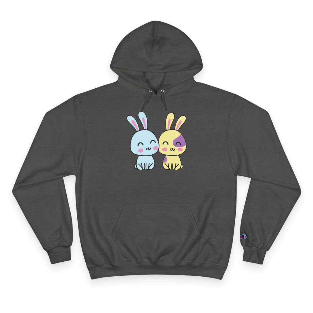 Kawaii Bunnies Hoodie, Matching Pastel Graphic Sweatshirt