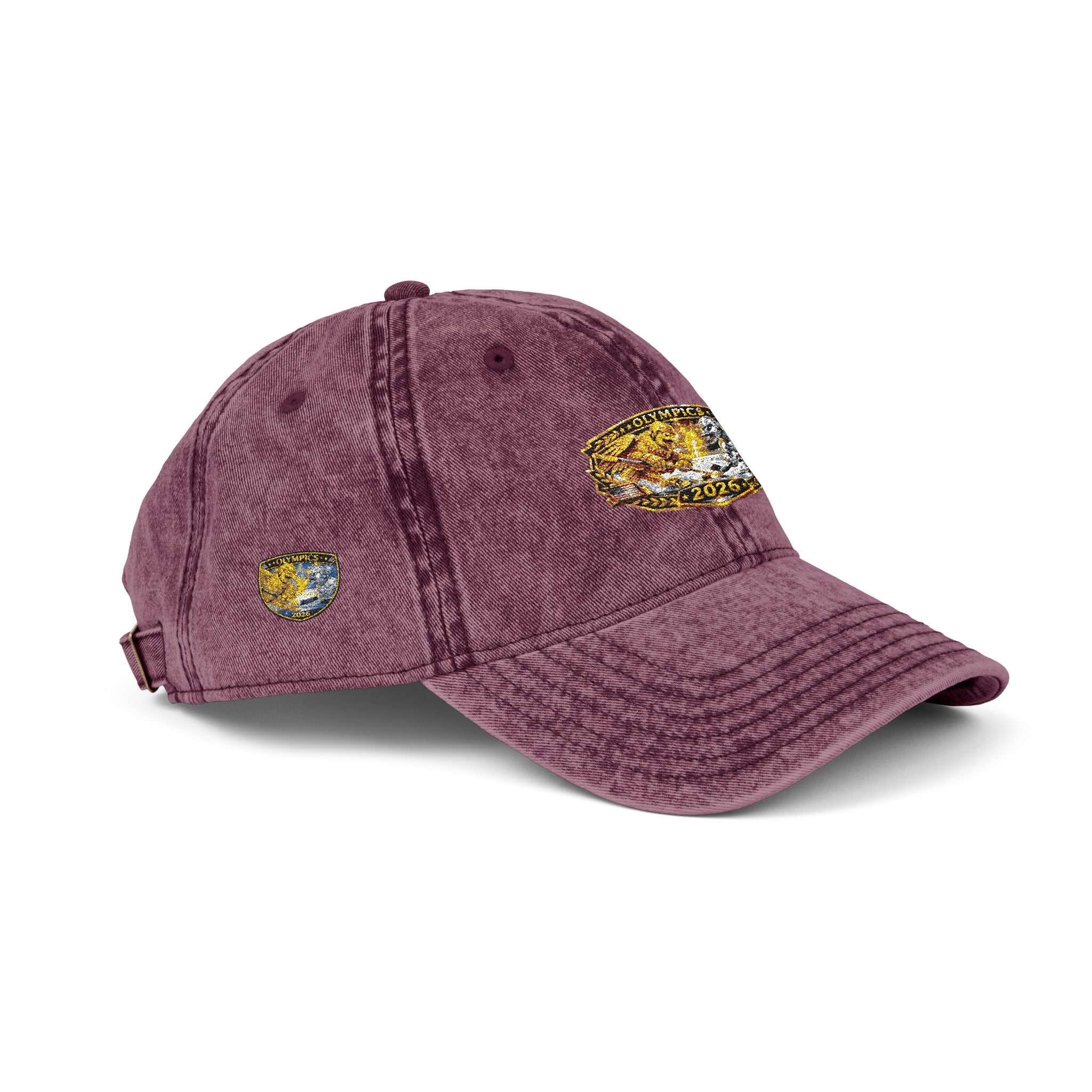 Vintage Embroidered Baseball Cap — Gold Nugget Patch
