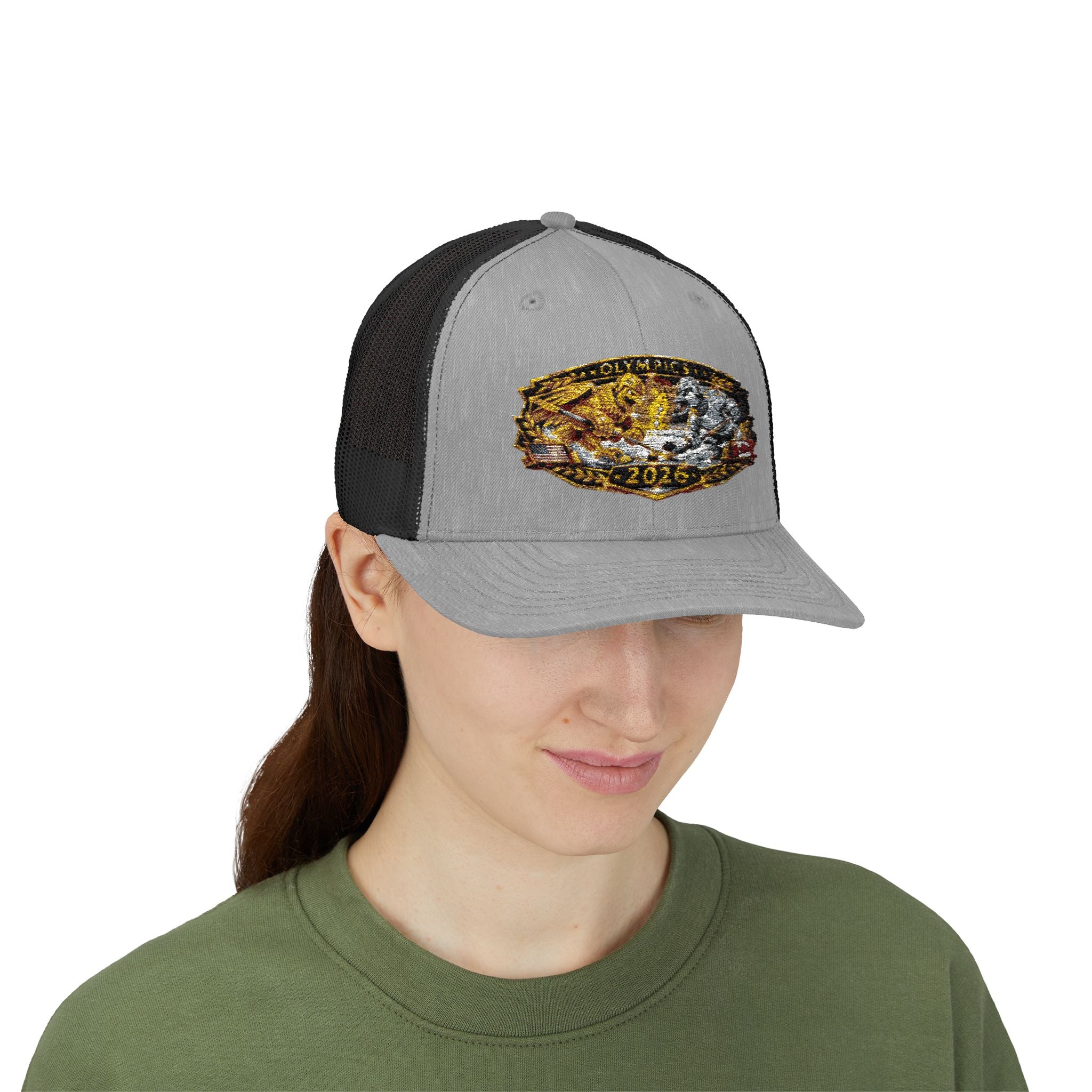 2026 Gold Rush Bear Patch Snapback Trucker Hat