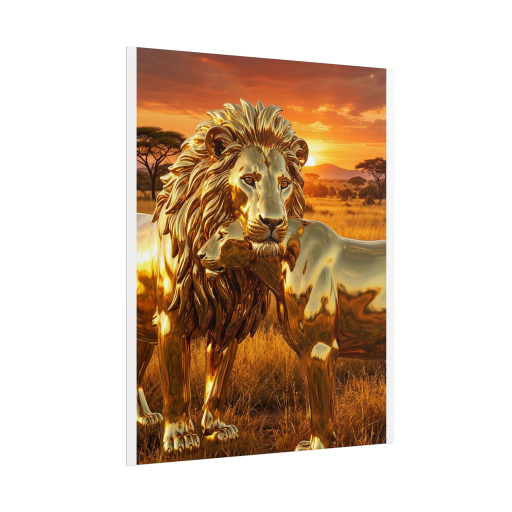 Gold Lion Sunset Poster
