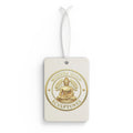 Buddha Logo Car Air Freshener — Gold Medallion Aromatic Ornament