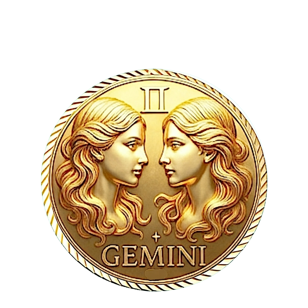 Gemini Zodiac Necklace Pendant – Constellation Astrology Jewelry, 3D Printed Gold/Silver/Brass