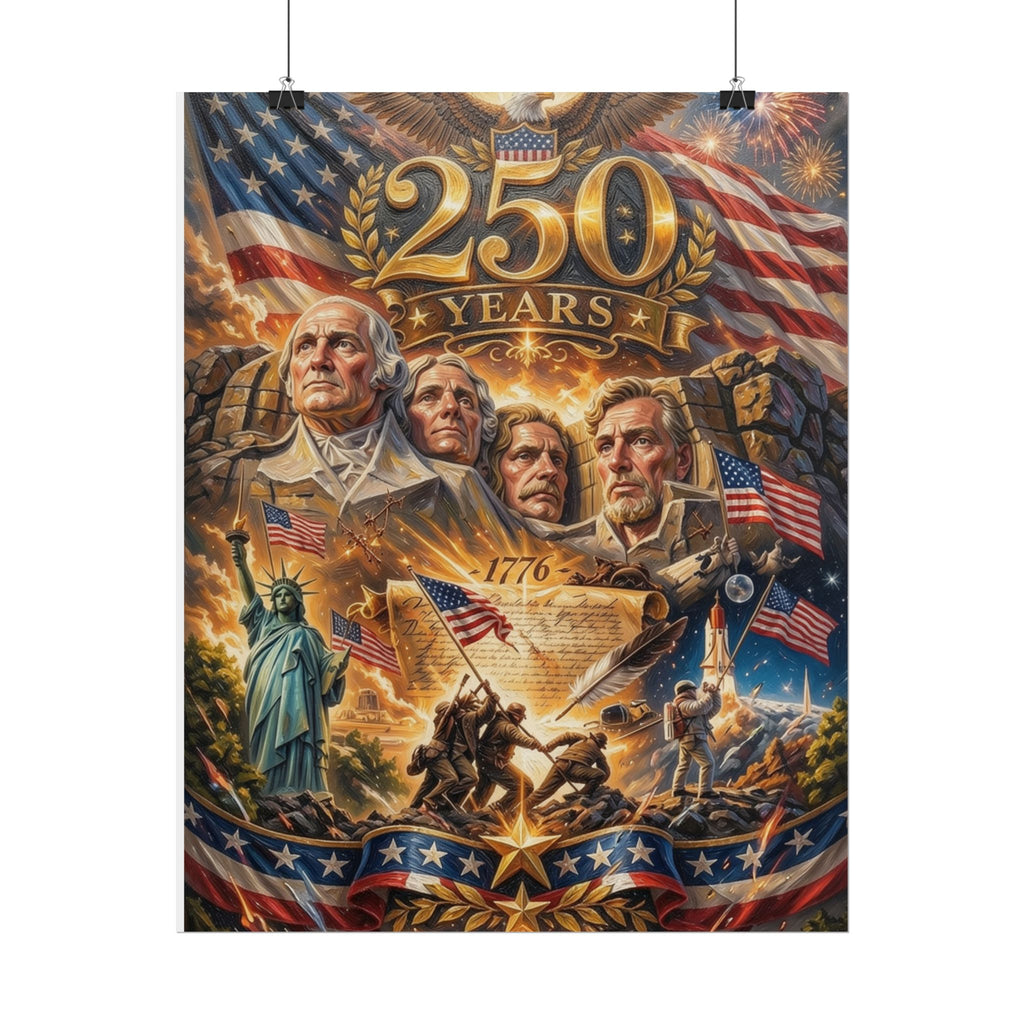 Patriotic 250 Years Declaration of Independence Poster