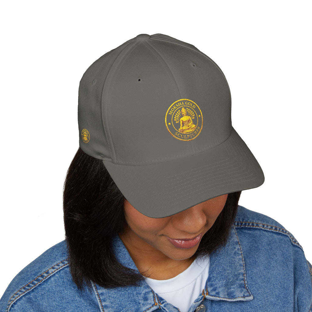 Embroidered Gold Buddha Seal Cap