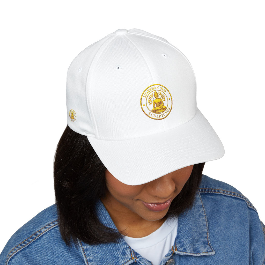 Embroidered Gold Buddha Seal Cap