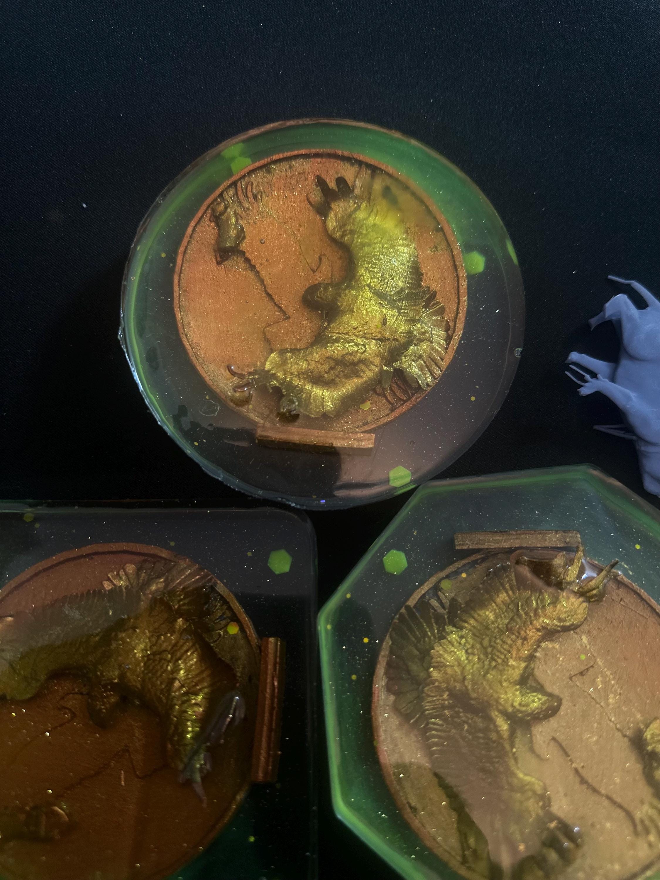 Golden Eagle Catching a Squirrel – Glow in the Dark Coaster Set of 3