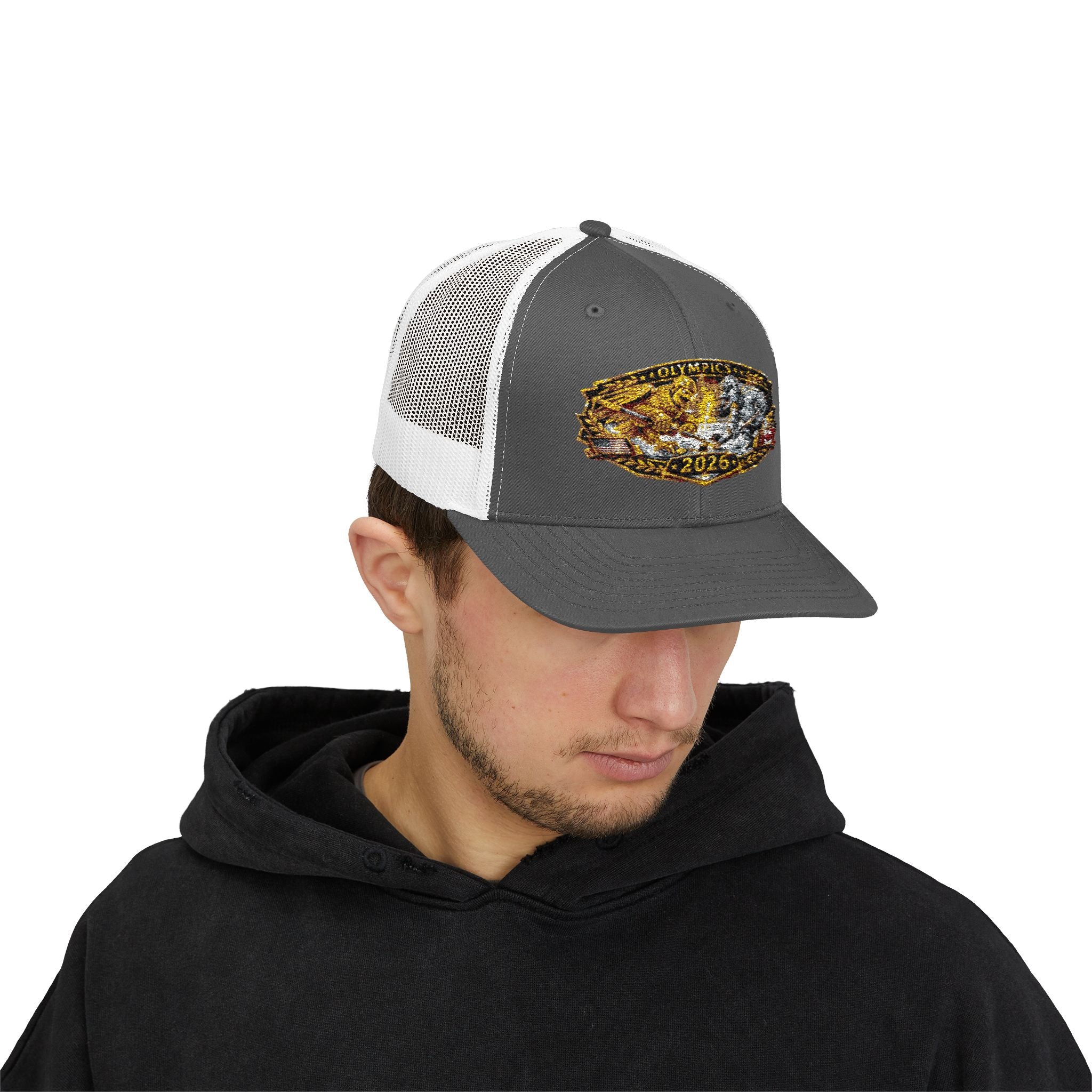 2026 Gold Rush Bear Patch Snapback Trucker Hat