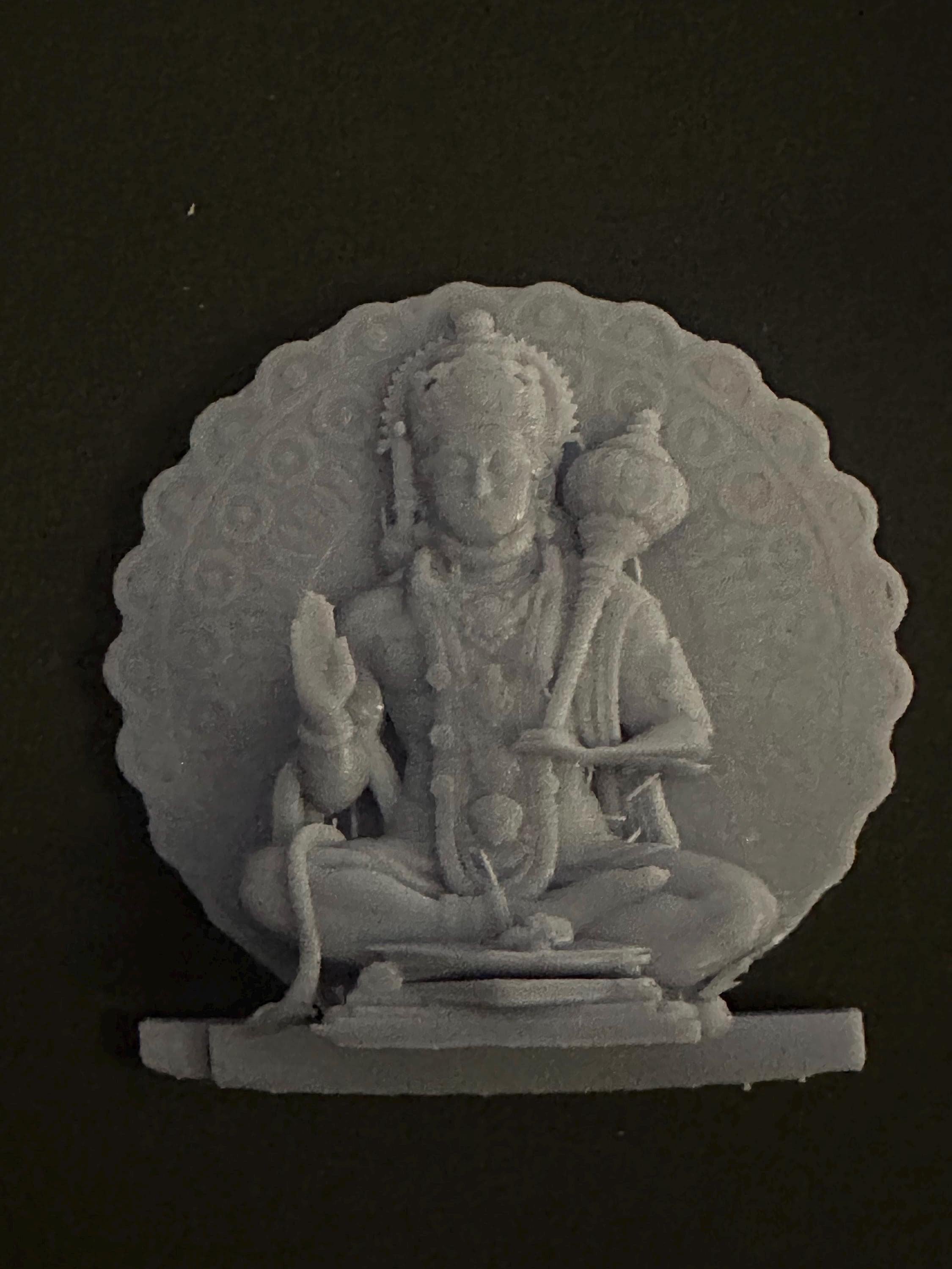 Handmade Lord Hanuman in Lotus Position – 3D Resin Sculpture of Strength, Devotion & Inner Peace