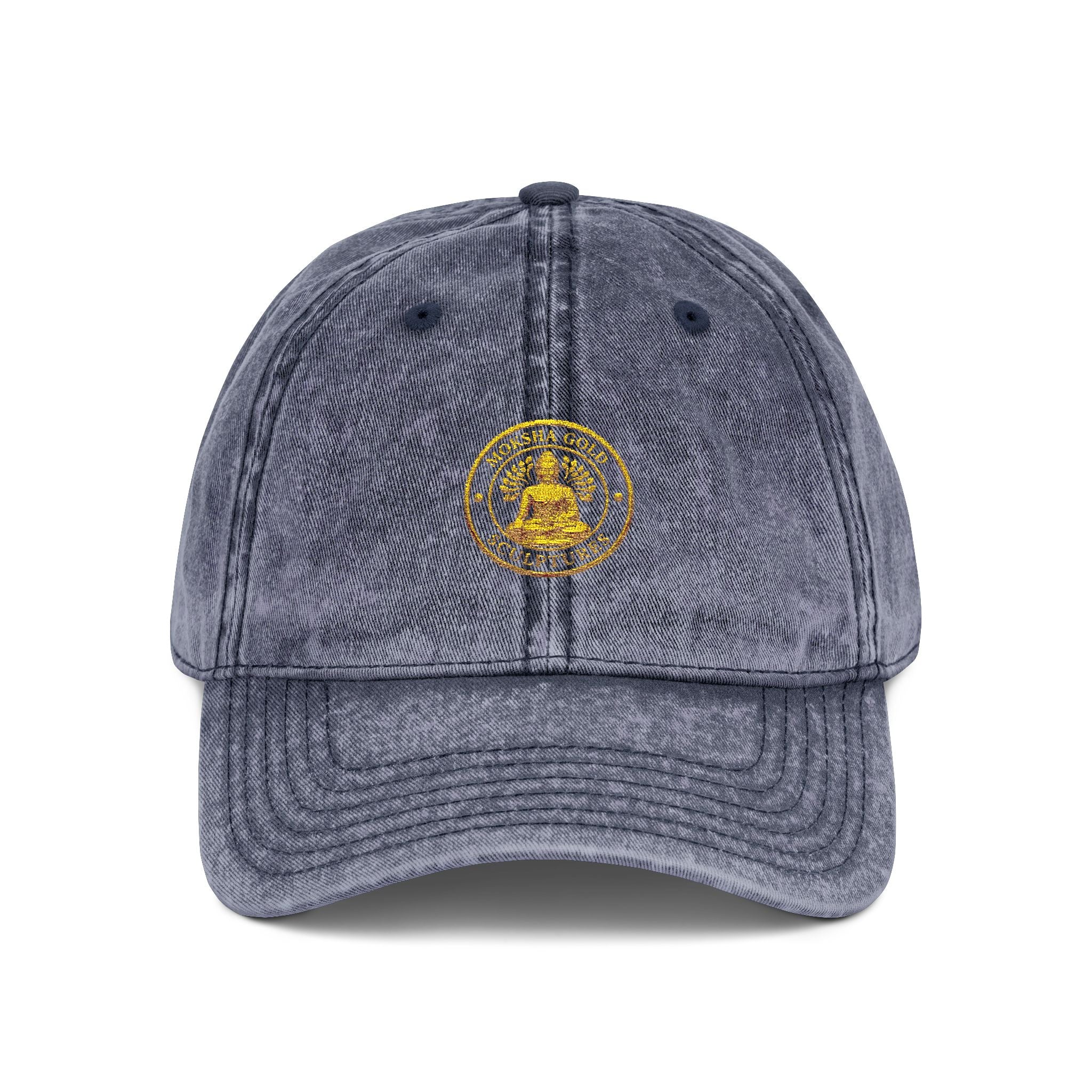 Vintage Embroidered Cap – Gold Seal Logo Hat