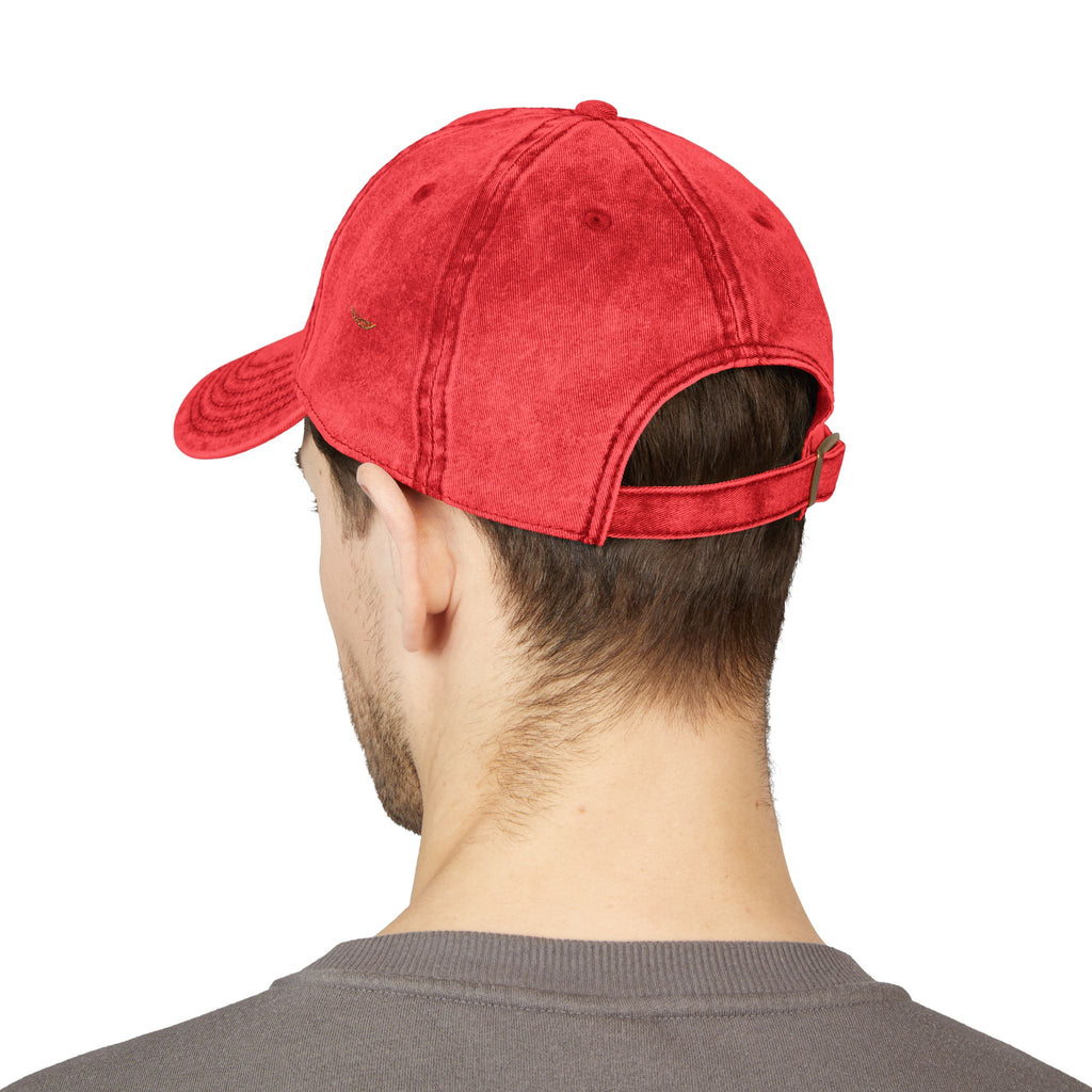 Vintage Embroidered Cap – Gold Seal Logo Hat