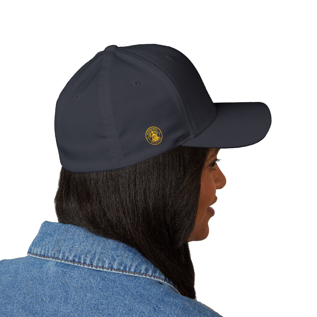 Embroidered Gold Buddha Seal Cap