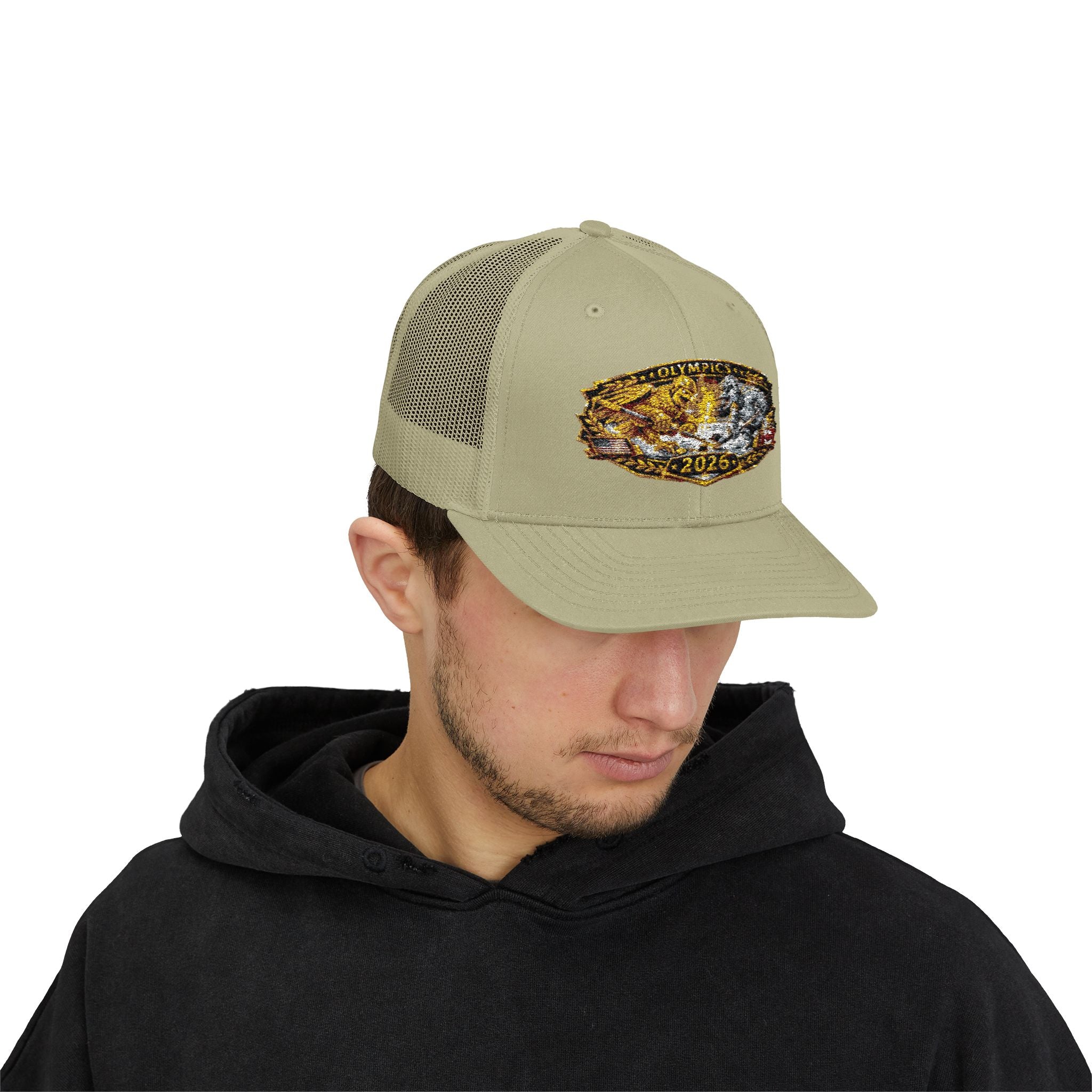 2026 Gold Rush Bear Patch Snapback Trucker Hat