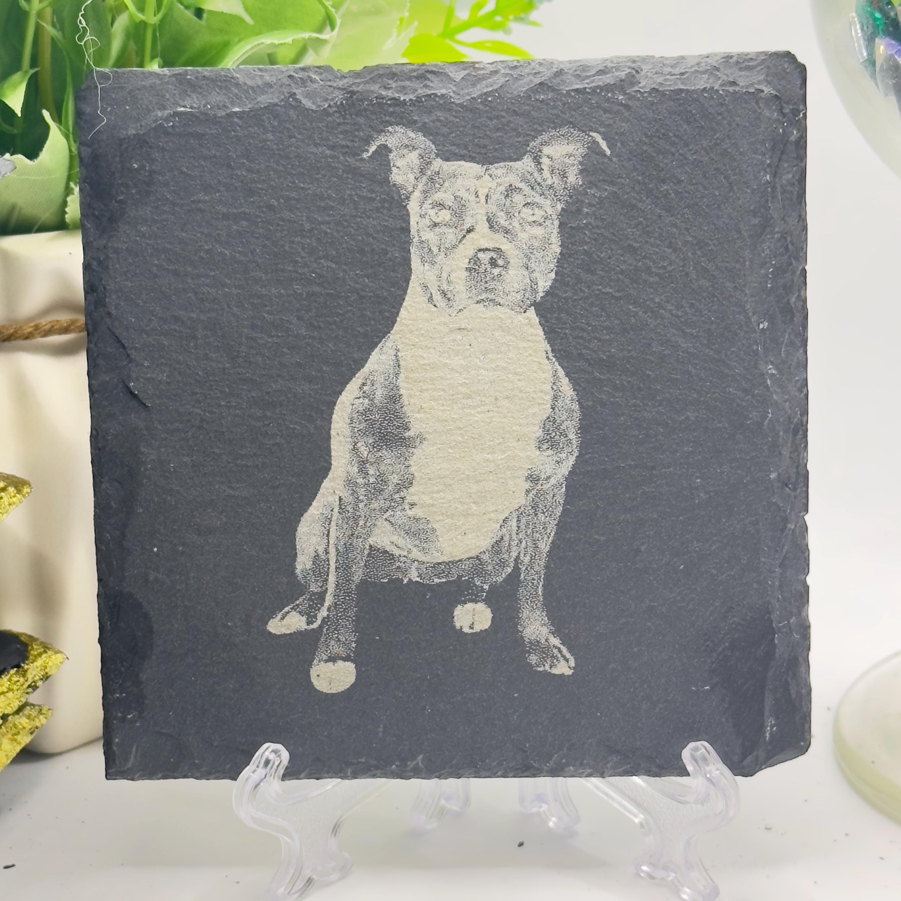 Rhodesian Ridgeback Slate Coaster | Ridgeback Dog Gift | Engraved Dog Coaster | Pet Lover Gift | Natural Stone
