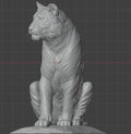 Tiger Sitting Sculpture Digital Download | Wildlife Tiger Art | 20cm Tiger Model | Instant Download
