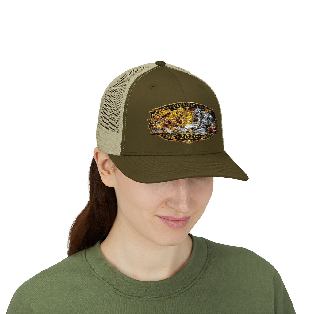 2026 Gold Rush Bear Patch Snapback Trucker Hat
