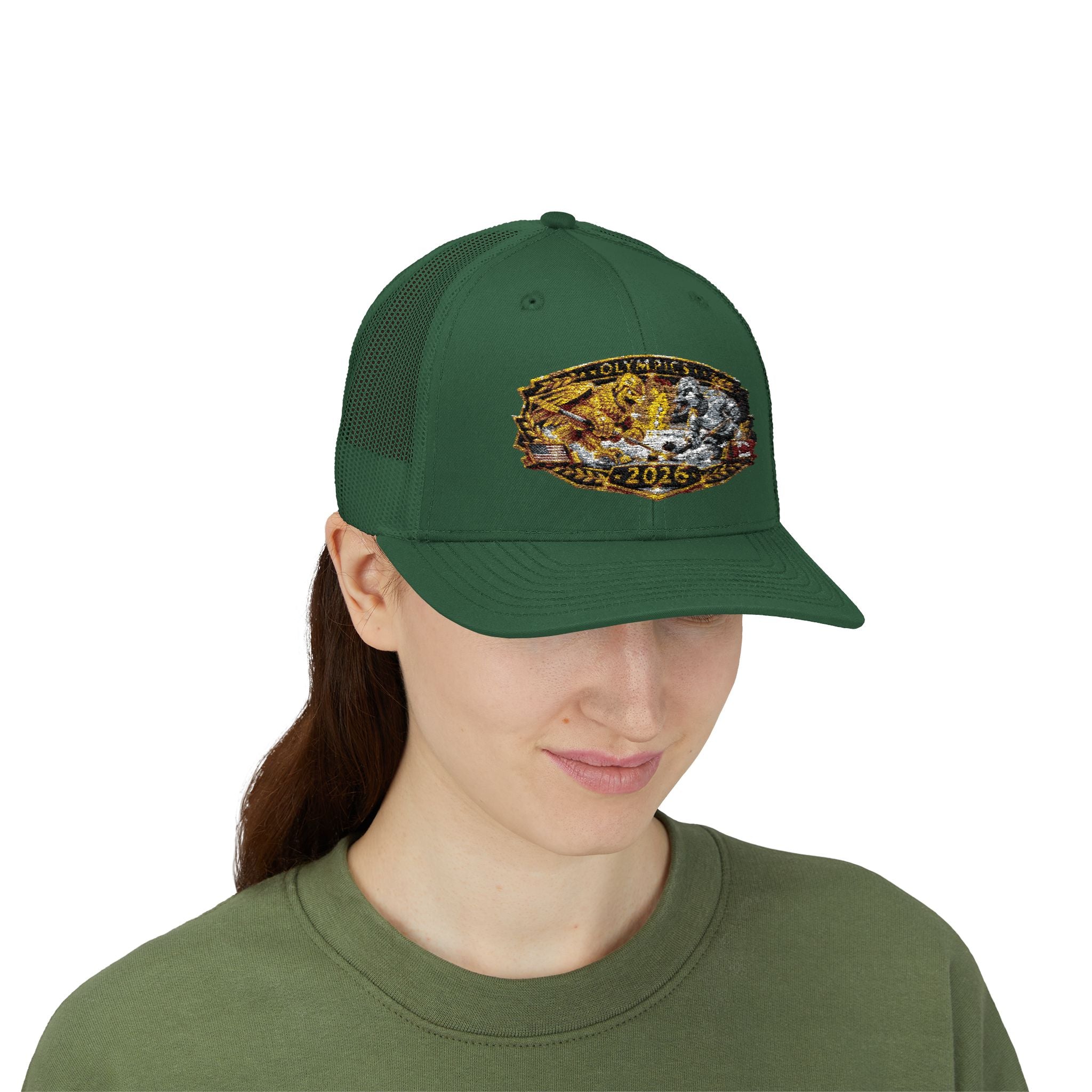 2026 Gold Rush Bear Patch Snapback Trucker Hat