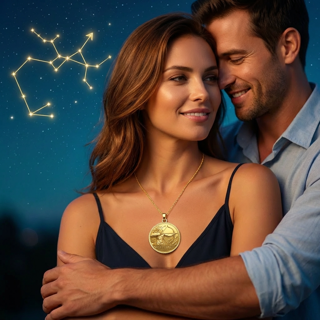 Sagittarius Zodiac Pendant Necklace 925 Sterling Silver Astrology Charm 20x23mm Lightweight Horoscope Jewelry Gift