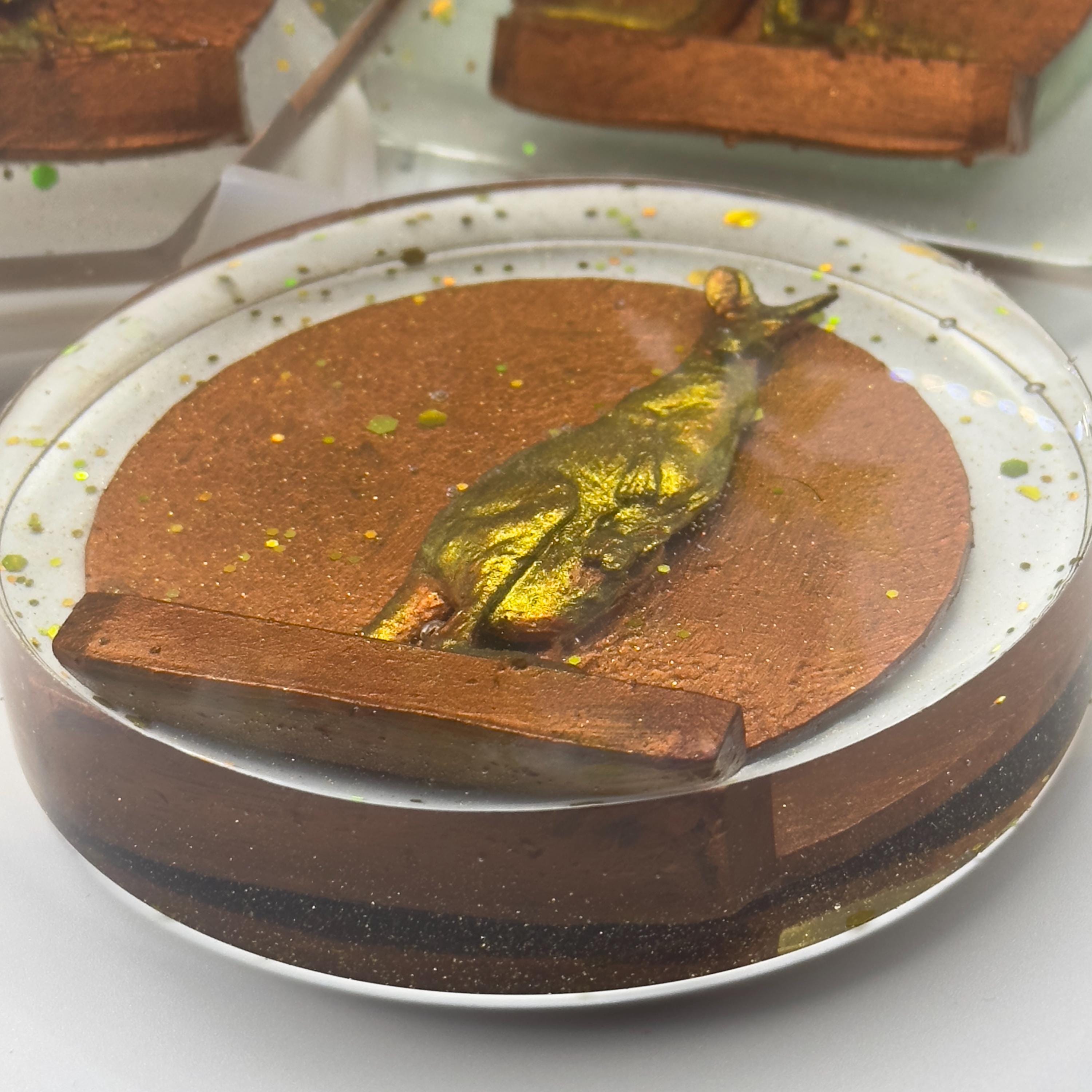 Kangaroo with Joey Resin Coaster – Australian Wildlife Gift