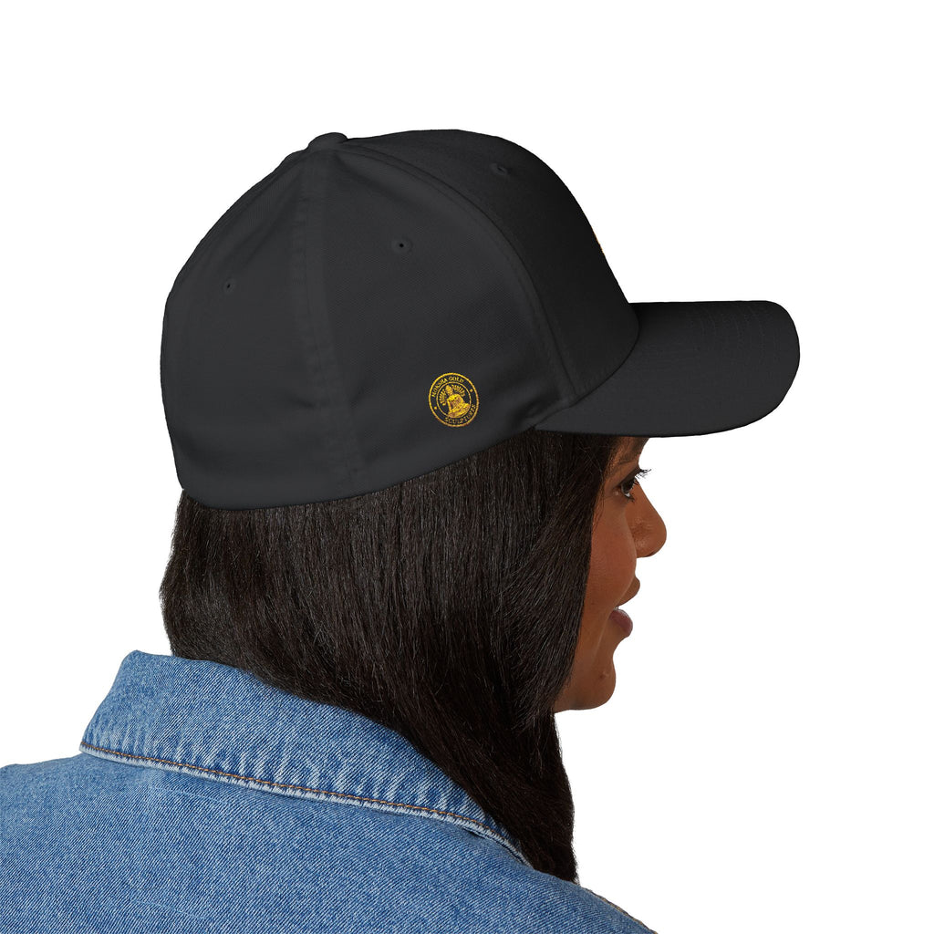 Embroidered Gold Buddha Seal Cap
