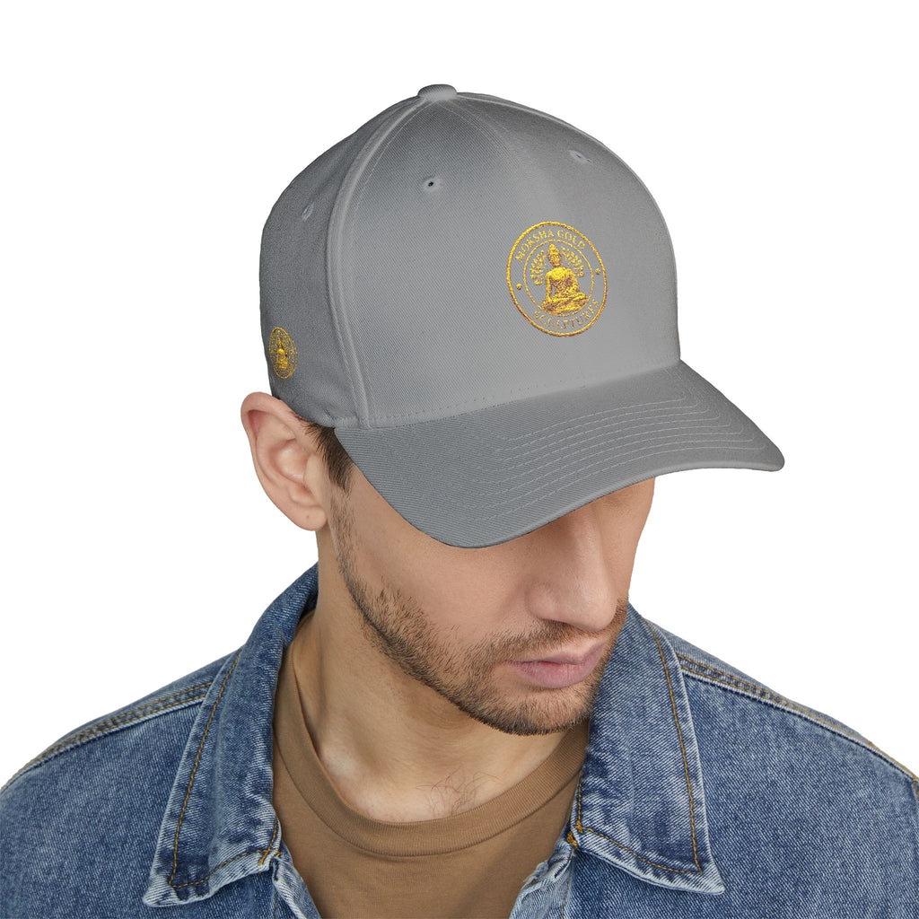 Embroidered Gold Buddha Seal Cap