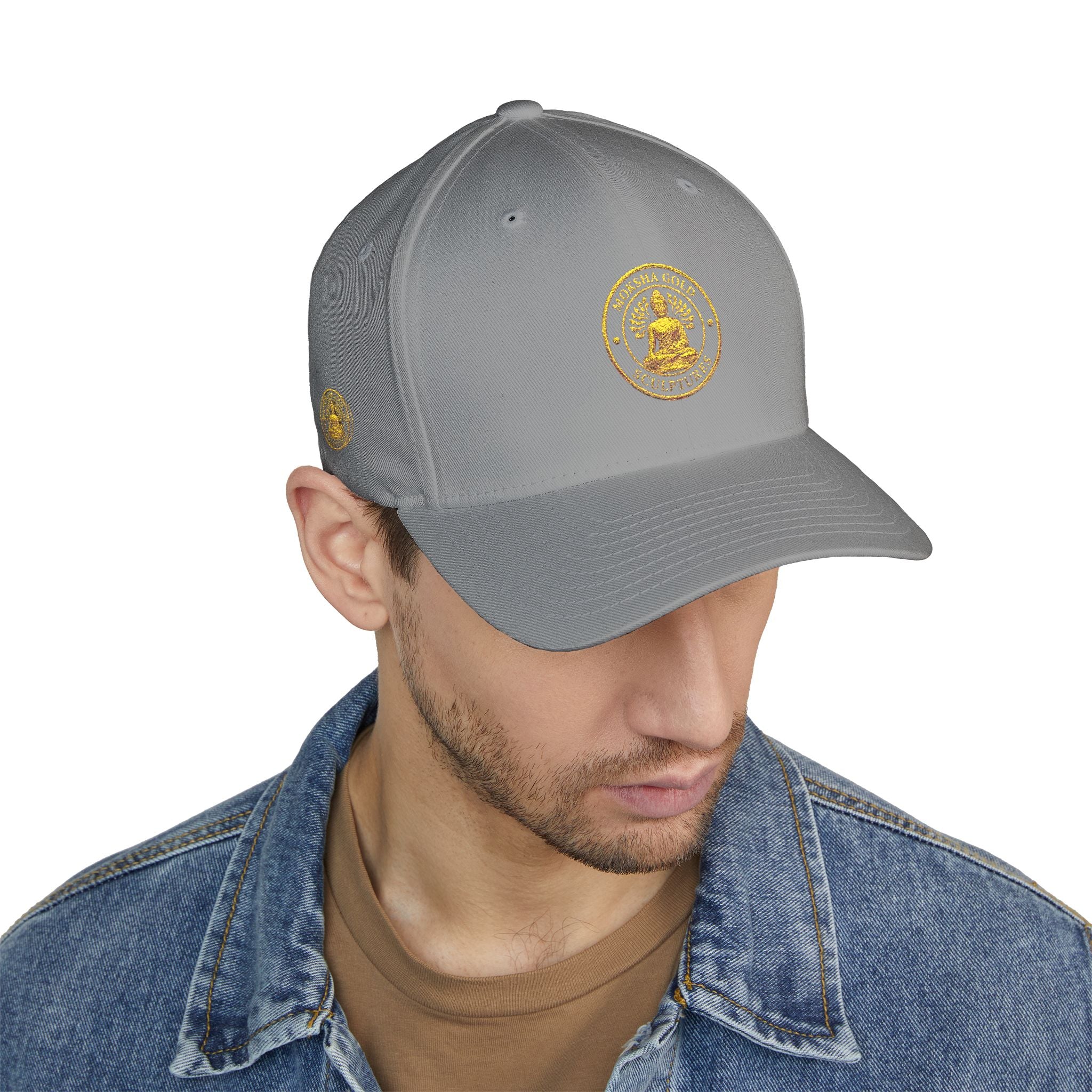 Embroidered Gold Buddha Seal Cap