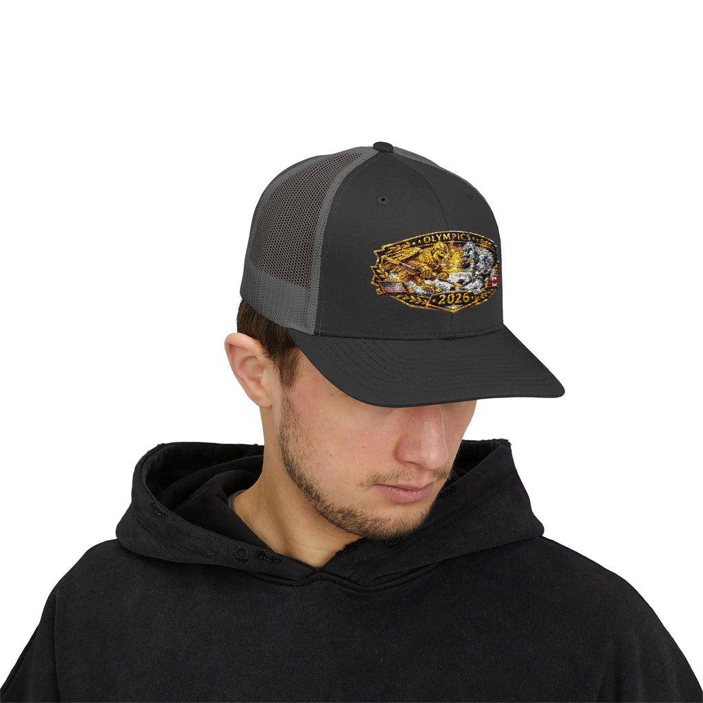 2026 Gold Rush Bear Patch Snapback Trucker Hat