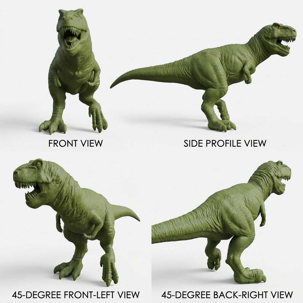 Tyrannosaurus Dinosaur Model – 3D Printed T-Rex Sculpture in PLA & Smooth Nylon | Various Colors | Detailed Prehistoric Collectible