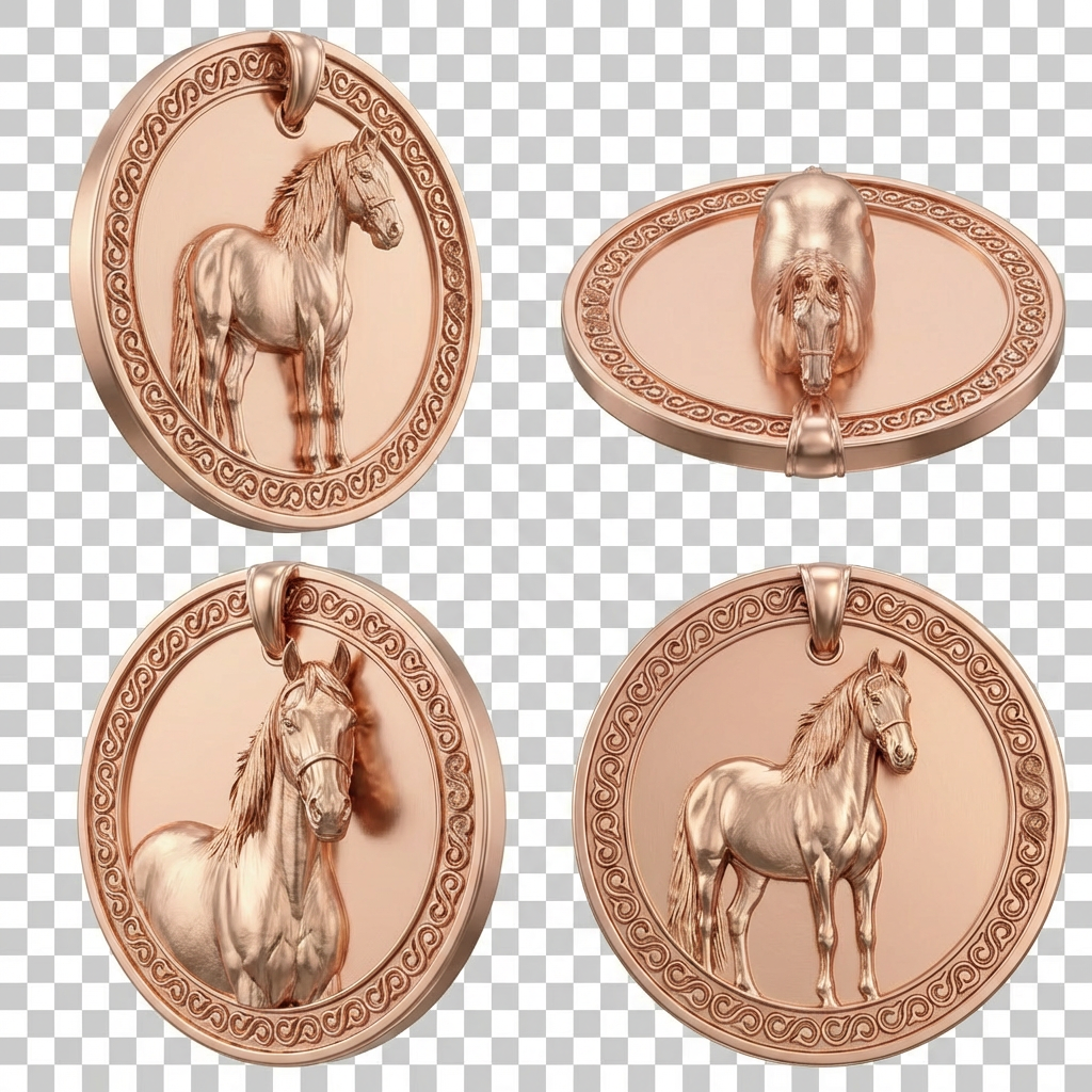 Stallion Horse Full Body Pendant Necklace in Gold or Sterling Silver – Relaxed Posture, Elegant Equestrian Wildlife Jewelry
