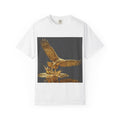 Bald Eagle with Splash  3D Gold Print Wildlife T-Shirt, Majestic American Predator Design