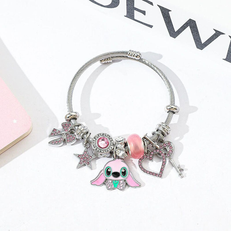 Stitch Character Bracelet - Disney Lilo & Stitch Titanium Steel Jewelry