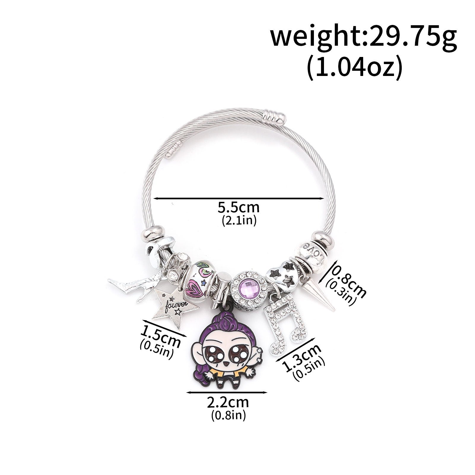 Anime Character Charm Bracelet - K-POP Demon Slayer DIY Pendant Jewelry