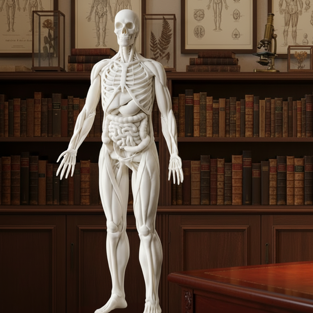 Human Anatomy Model 3D Print – Skeleton & Organs Figure | Educational Medical Model | PLA Nylon Resin | Desk Decor | Anatomy Gift