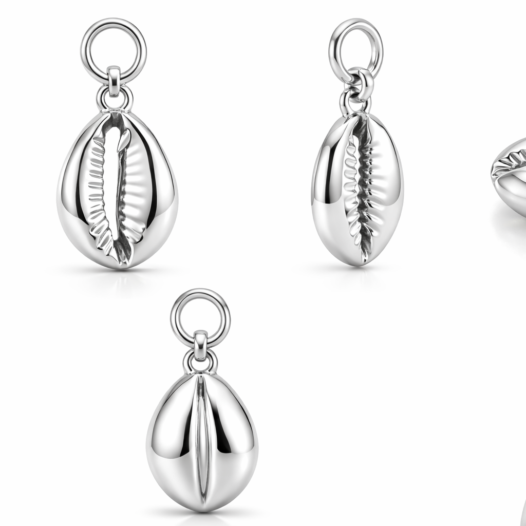 Solid Gold Cowrie Shell Pendant – Ocean-Inspired Luxury Charm